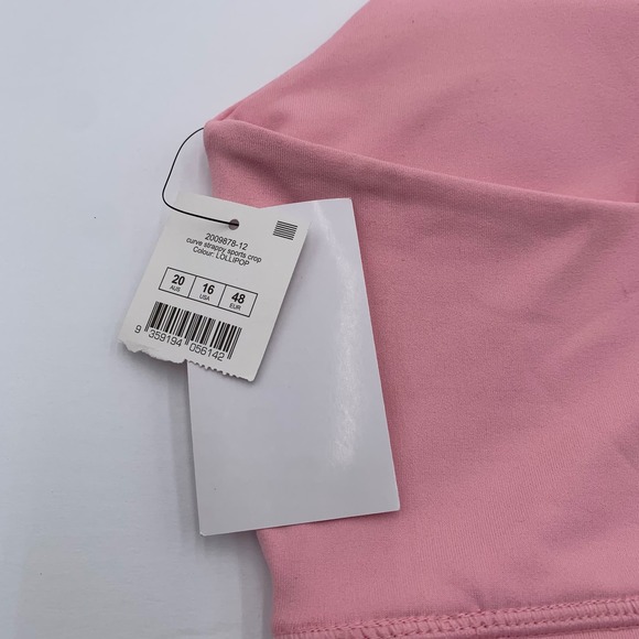 Cotton:On Curve Strappy Sports Crop Bra Bralette Lollipop Pink Women 16/18 NWT - Picture 6 of 10